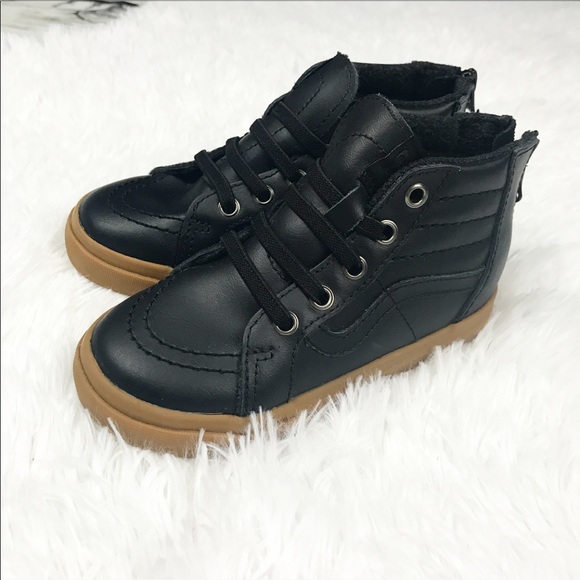 toddler black high top vans